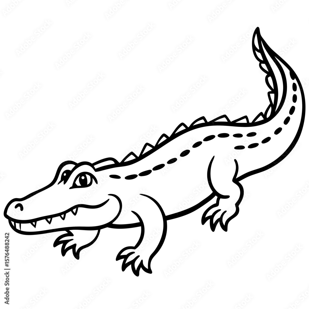 Obraz premium crocodile isolated on white