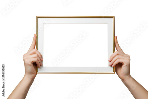 Empty Black Photo Frame Display: Add Your Image Here