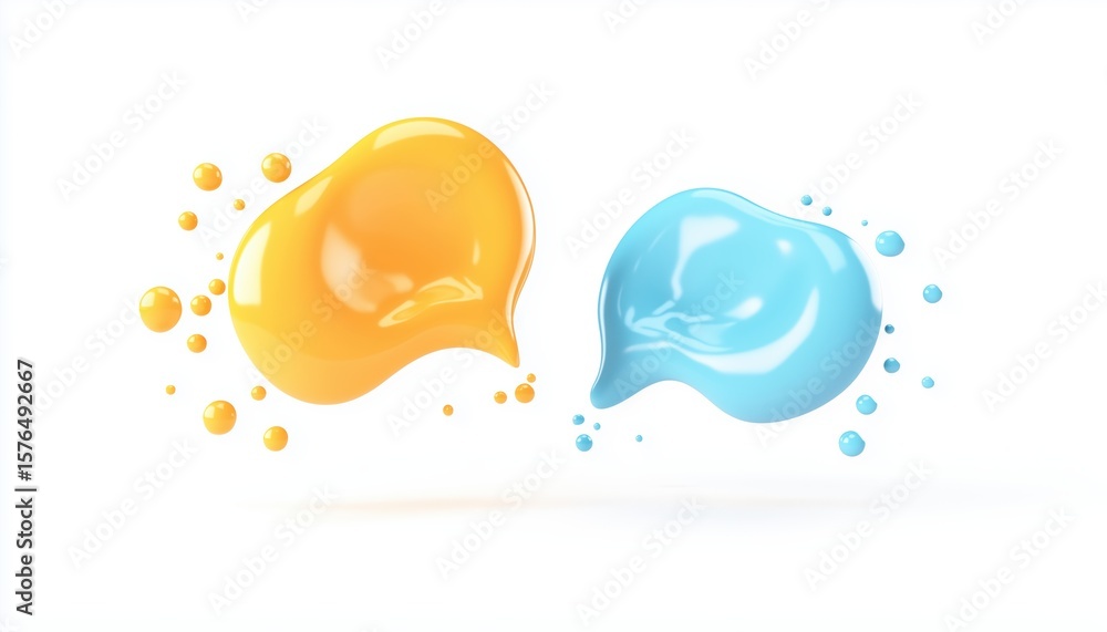 Speech Bubble News: Blue And Orange-Yellow Bubble Frame Templates For Adding To Graphic Frames In A Communication Advertising Format Speech Bubble News: Blue And Orange-Yellow Bubble Frame Templates For Adding To Graphic Frames In A Communication Advertising Format