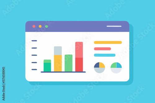 Clean and Modern Dashboard UI with Data Bar Graphs