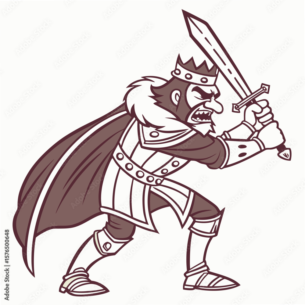 Fototapeta premium king with sword