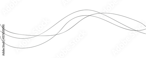 Thin line wavy abstract vector background. Curve wave seamless pattern, Vector illustration. 

