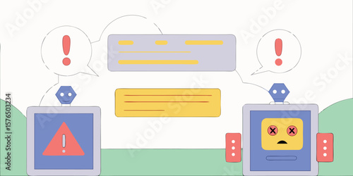 Robots communicating with alerts and errors technology