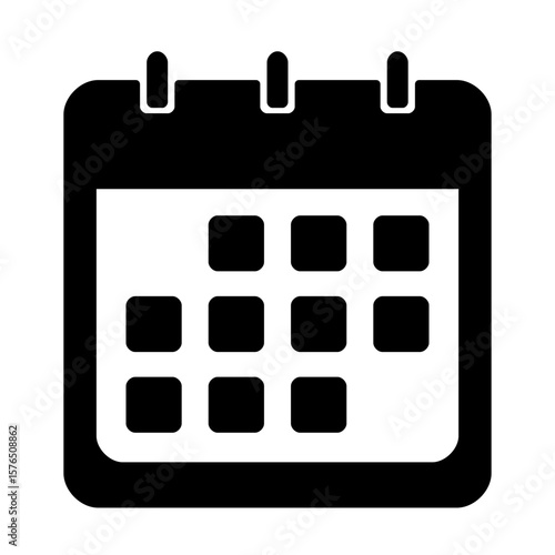 Monthly calendar icon for scheduling and planning