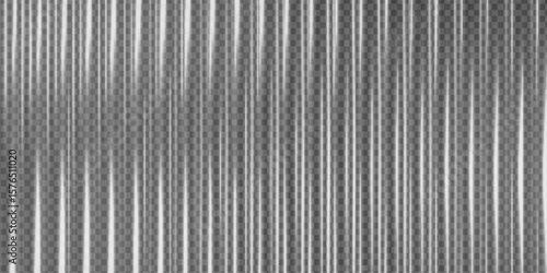 Ribbed glass 3D effect with transparent pattern and line gradient background. Abstract corrugated panel with glossy light reflection overlay. Premium plexiglas texture for luxury displays or spa.