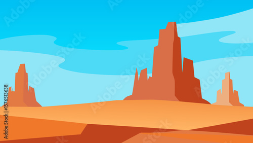 Monument Valley Arizona USA desert landscape with red sandstone buttes and mesas under a vast sky