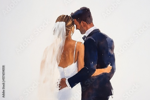 Couple Sharing a Romantic Moment During Their Wedding Ceremony