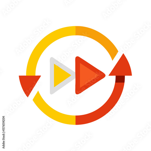 Animated Playback Loop Icon with Arrows and Triangles for Continuous Media Playback and Seamless Video Looping in Digital Platforms and User Interfaces Free Download Animated Playback Loop Icon with Arrows and Triangles for Continuous Media Playback and Seamless Video Looping in Digital Platforms and User Interfaces - GFXLoad