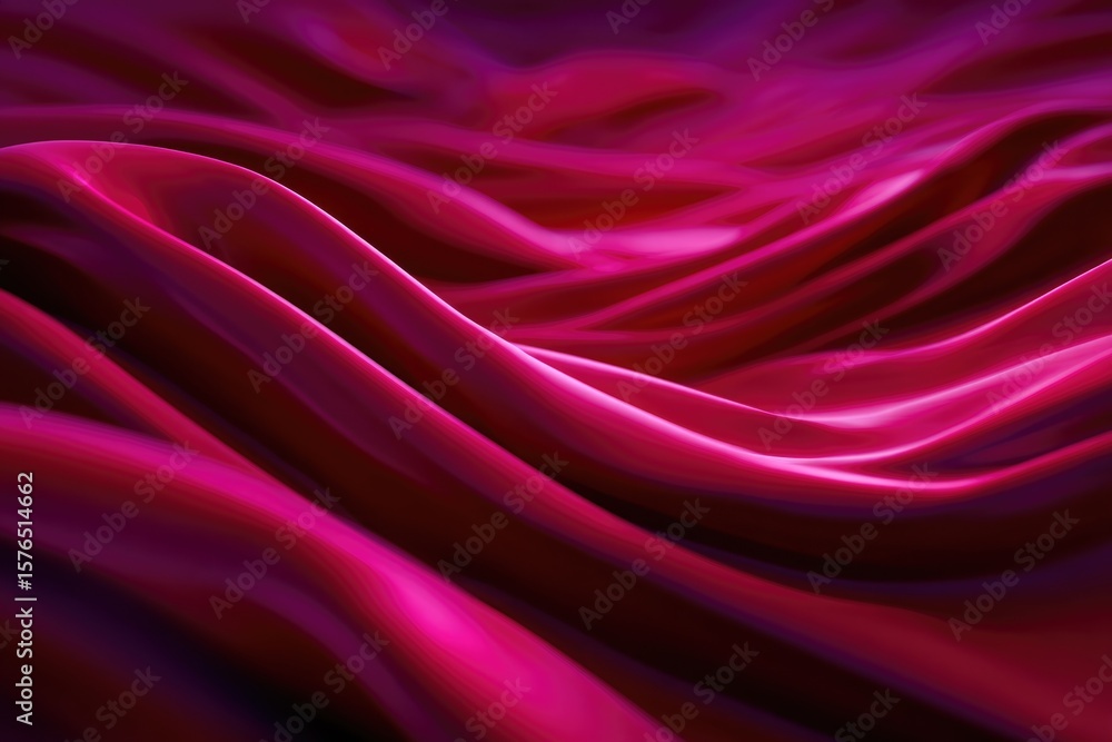 Fototapeta premium Flowing Red Fabric Texture