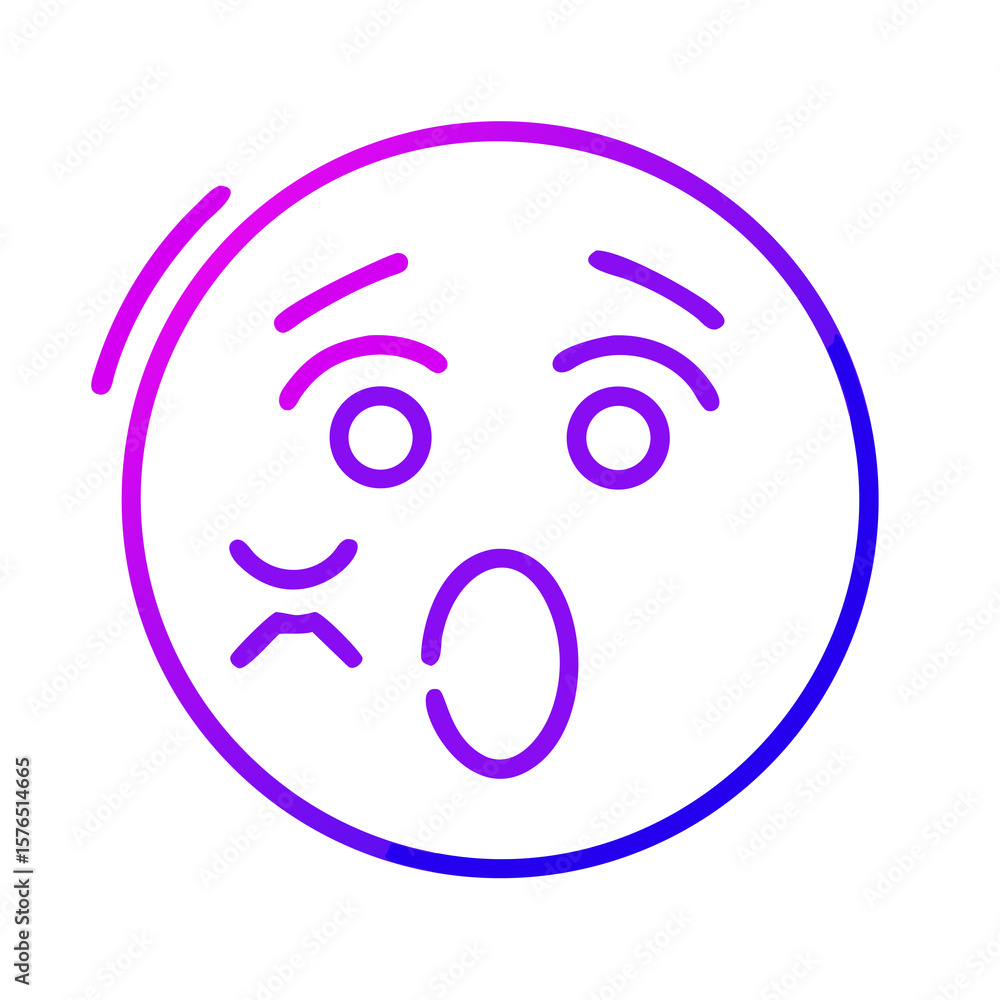Gradient Shocked Face Emoji Illustration A Digital Art Depiction of a Surprised Expression with Raised Eyebrows and Open Mouth on a Transparent Background Gradient Shocked Face Emoji Illustration A Digital Art Depiction of a Surprised Expression with Raised Eyebrows and Open Mouth on a Transparent Background