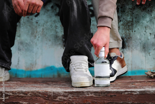 Alcoholism problem among young people, teenager addiction