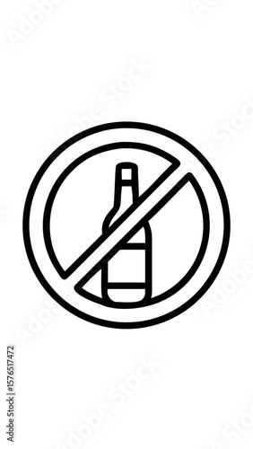 "No Alcohol" sign in a circle with space for text