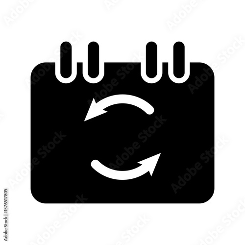 monthly subscription auto-renewal icon vector illustration, pictogram isolated on white background. color editable

