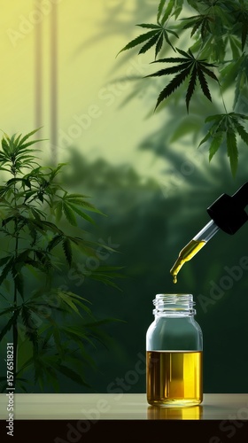 Natural Oil Extraction Process Using Dropper and Plant Leaves Indoors