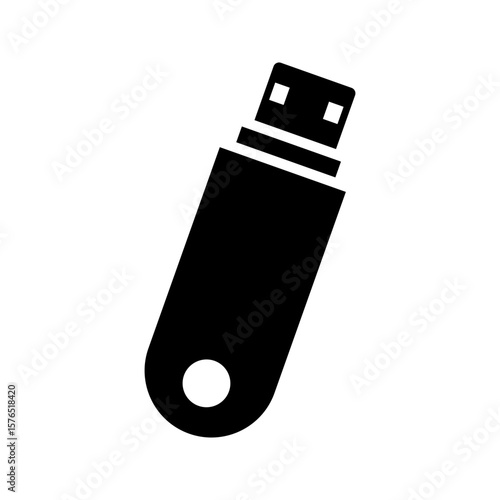 Vector usb flash drive vector icon  vector illustration, pictogram isolated on white background. color editable
