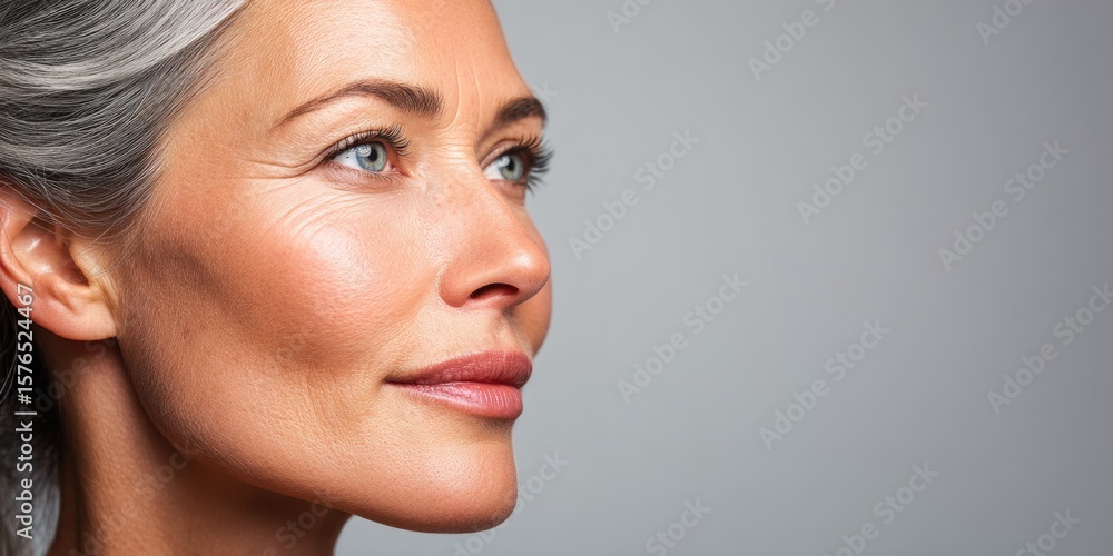 Naklejka premium Close-Up of Woman's Face