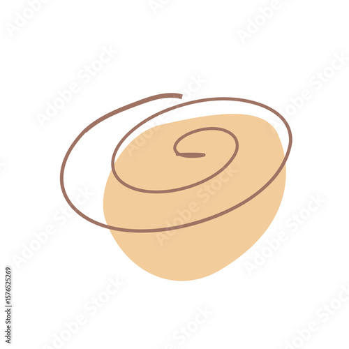 Hand-drawn Danish Pastry Vector Illustration