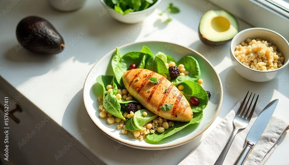 Natural Healthy Food, Balanced Food Composition Natural Healthy Food, Balanced Food Composition