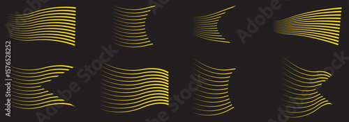 Glowing speed lines. High speed white line motion effect, light rays fast movement with blur. Shiny dynamic sparkles tail trace. Horizontal light streaks vector isolated set.