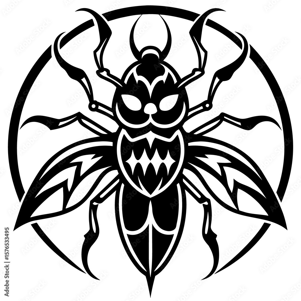 Fototapeta premium black and white shield