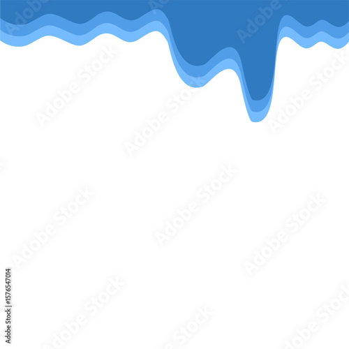 Drak Blue Melting Banner Top Page Edge Shape