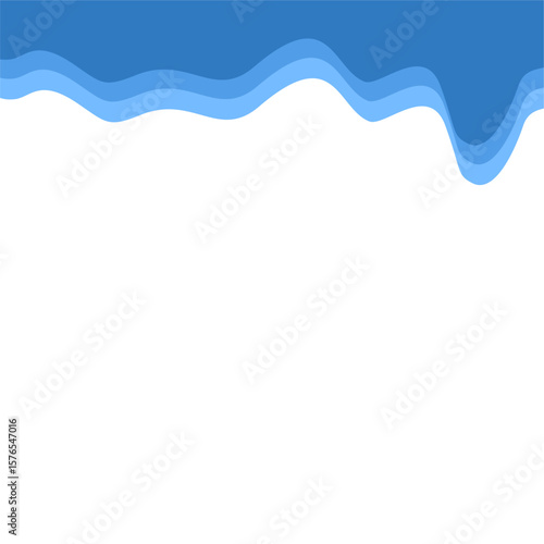 Drak Blue Melting Banner Top Page Edge Shape