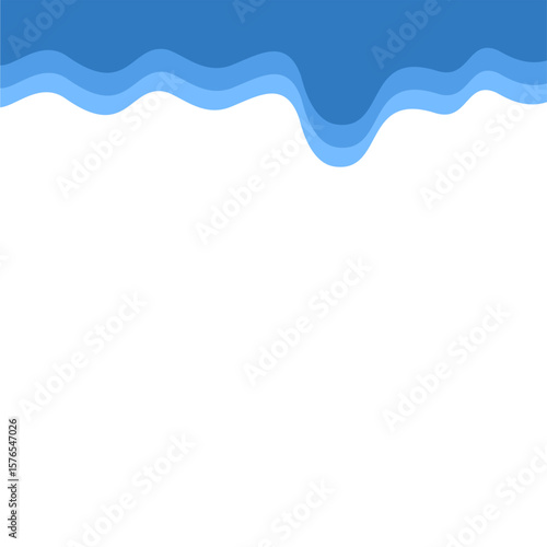 Drak Blue Melting Banner Top Page Edge Shape