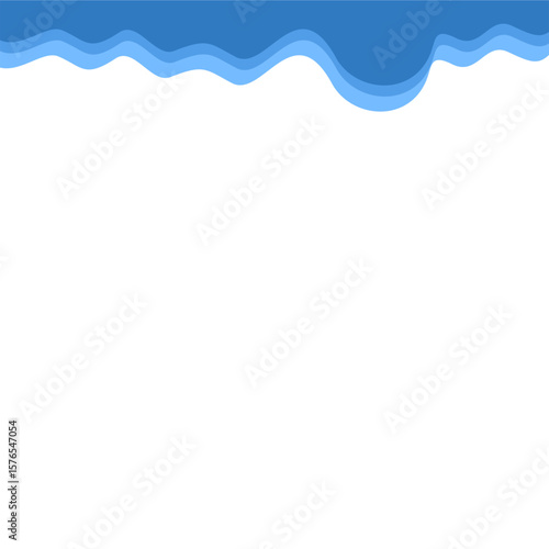 Drak Blue Melting Banner Top Page Edge Shape