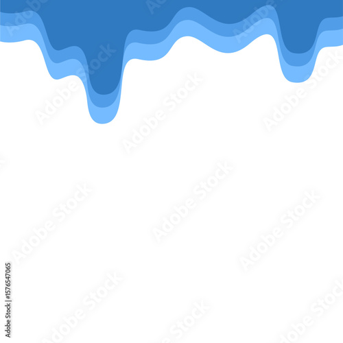 Drak Blue Melting Banner Top Page Edge Shape