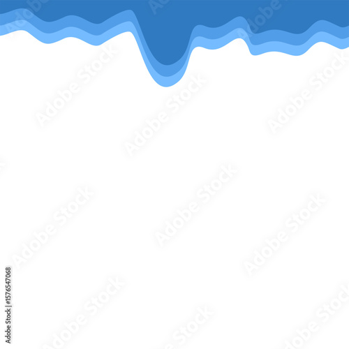 Drak Blue Melting Banner Top Page Edge Shape