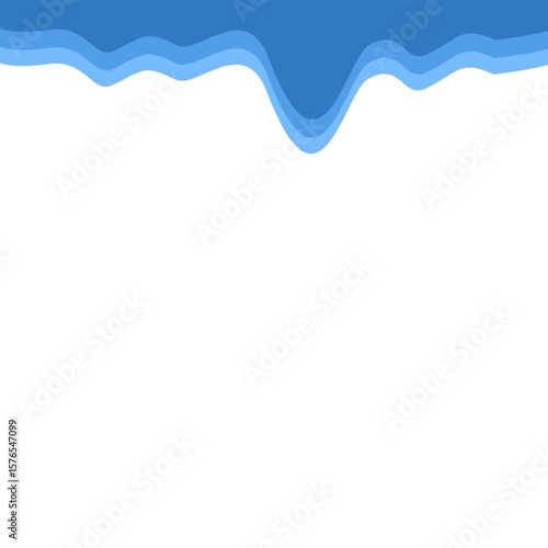 Drak Blue Melting Banner Top Page Edge Shape