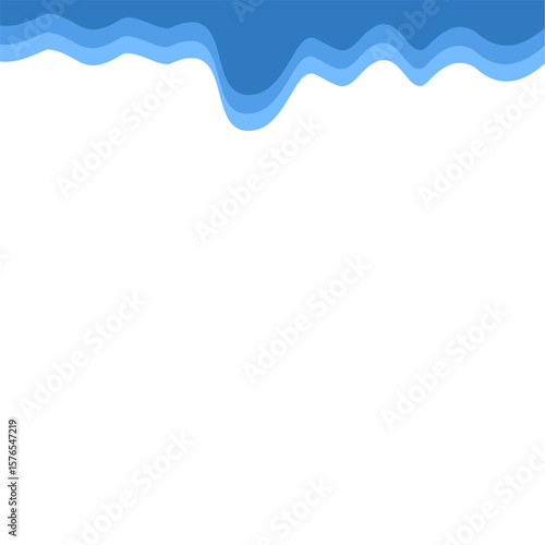 Drak Blue Melting Banner Top Page Edge Shape