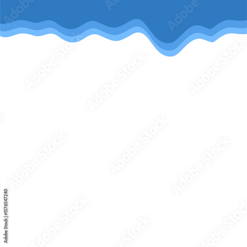Drak Blue Melting Banner Top Page Edge Shape