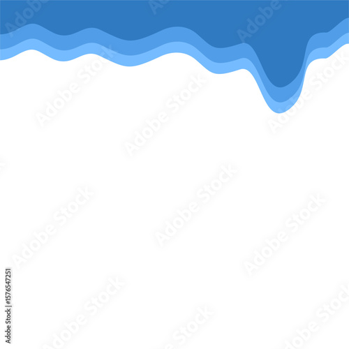Drak Blue Melting Banner Top Page Edge Shape