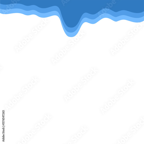 Drak Blue Melting Banner Top Page Edge Shape