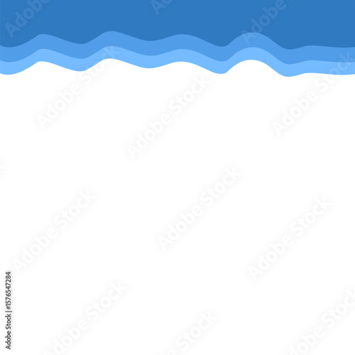Drak Blue Melting Banner Top Page Edge Shape