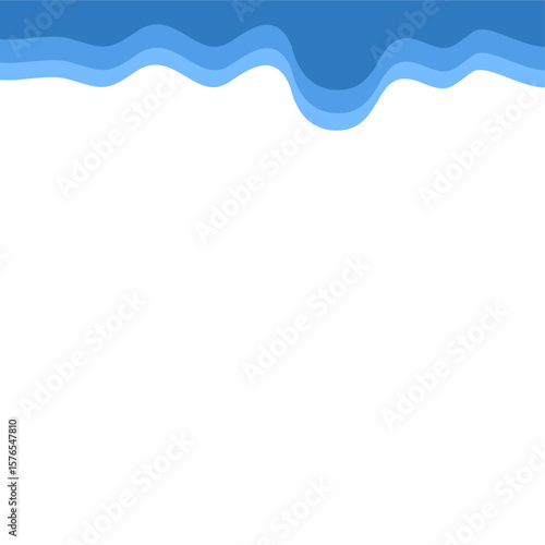 Drak Blue Melting Banner Top Page Edge Shape
