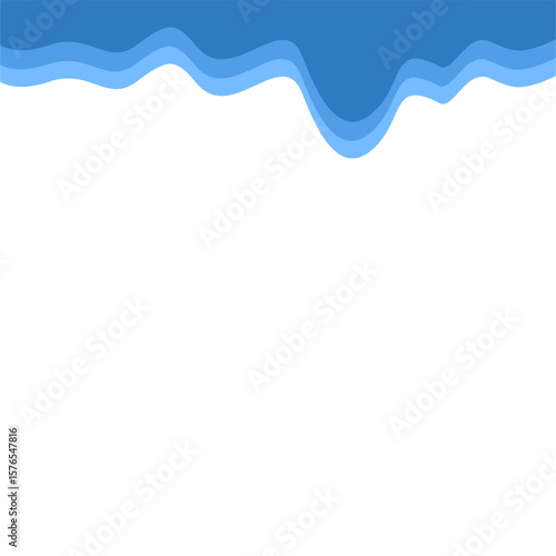 Drak Blue Melting Banner Top Page Edge Shape