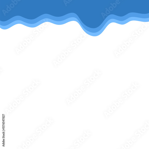 Drak Blue Melting Banner Top Page Edge Shape