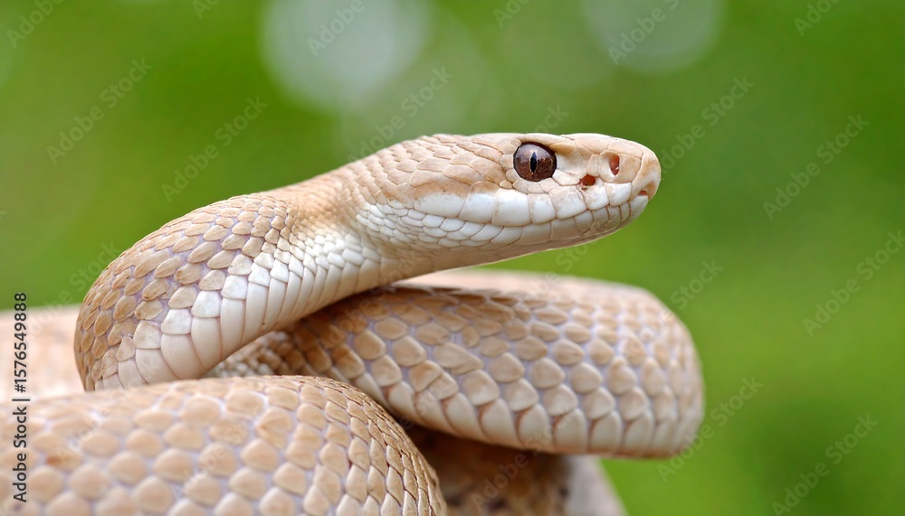 Fototapeta premium Close-up of a light beige snake