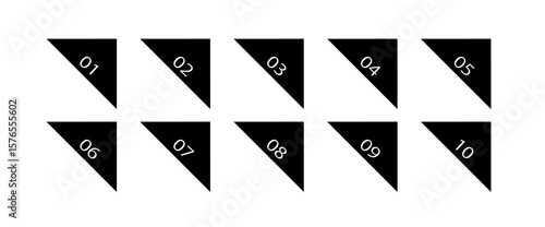 番号アイコン：コーナーデザイン / Number Icons: Corner Design