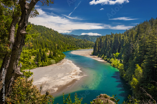 Scenic Bend in the Eel River from High Rock Overlook