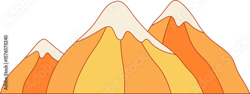 Groovy Retro Mountains