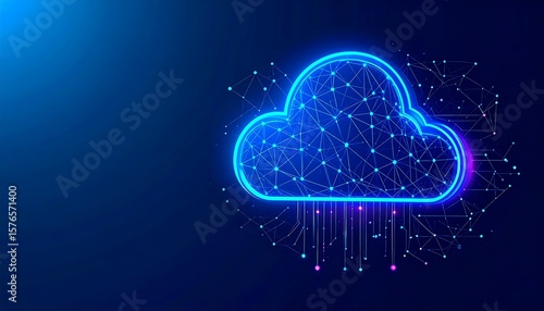 Abstract cloud computing graphic