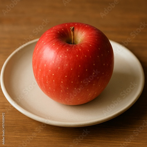red apples on a plate