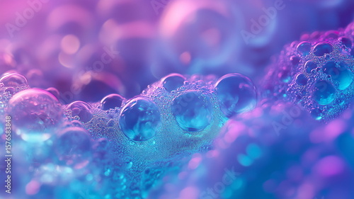 Wallpaper Mural Macro shot of gelatin’s texture with small bubbles and light refractions in pastel tones Torontodigital.ca