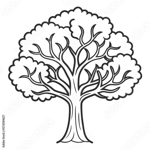 Sandalwood tree outline vector