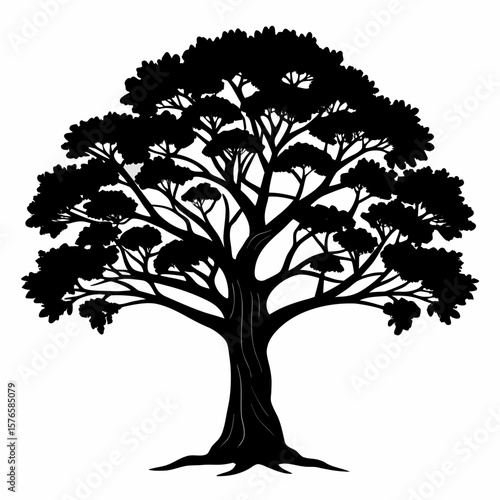 Sandalwood tree silhouette