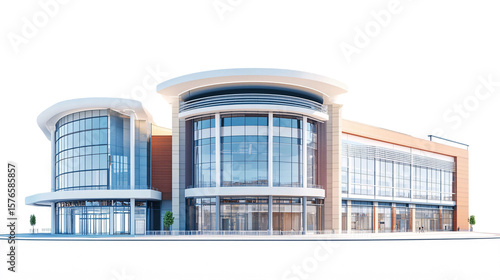Shopping Mall for Retail and Consumer Goods - Isolated on White Background