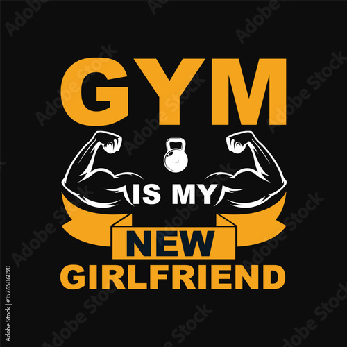 Gym Fitness T-shirt Design template